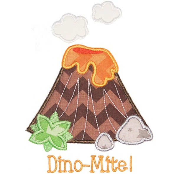 Volcano Applique Machine Embroidery Design