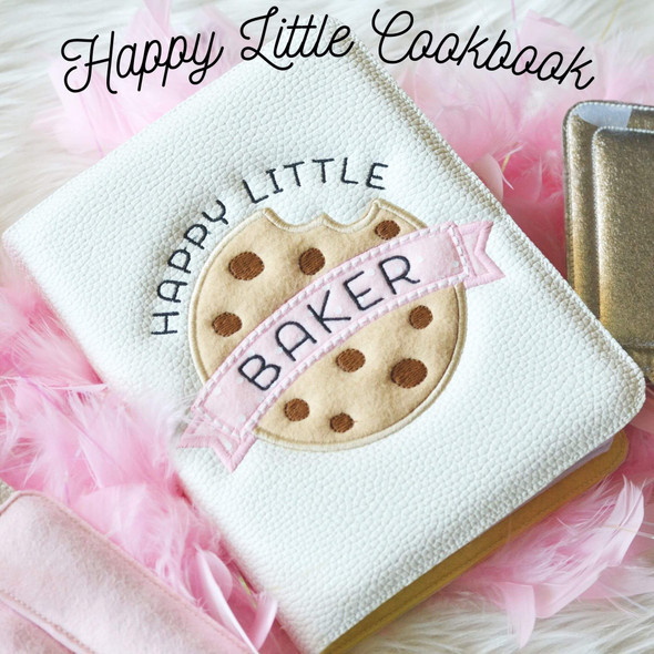 In the Hoop ITH Happy Little Bakery Cookbook Pretend Felt Food Machine Embroidery Design