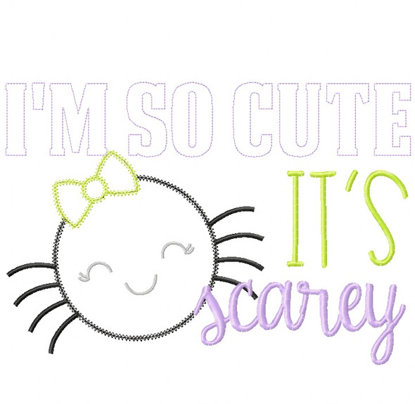 So Cute its Scarey Vintage and Chain Stitch Applique Machine Embroidery Design