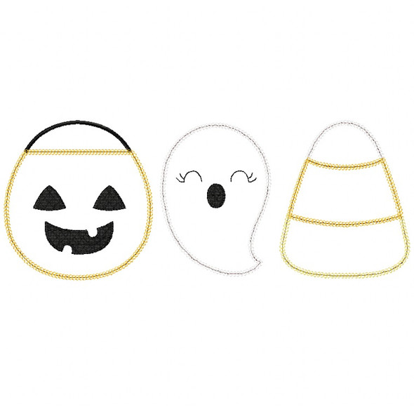 Trick or Treat Set Vintage and Chain Stitch Applique
