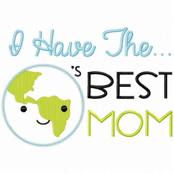 Worlds Best Mom Vintage and Chain Applique Embroidery Design