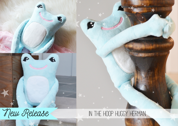 In the Hoop Herman Frog Plushie Design for Machine Embroidery